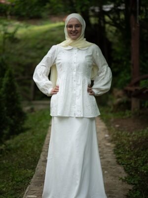 A-kroj lanena suknja