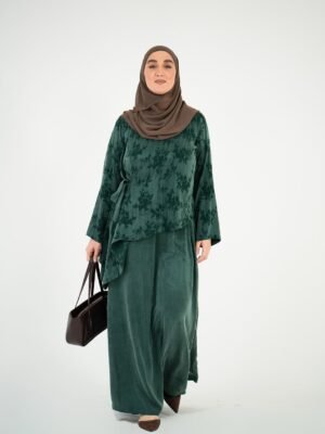 Kupra/bambus svila komplet suknja i bluza